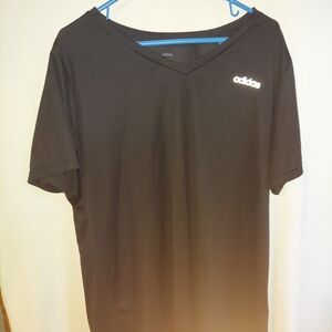 Adidas Men's Black V-Neck T-Shirt